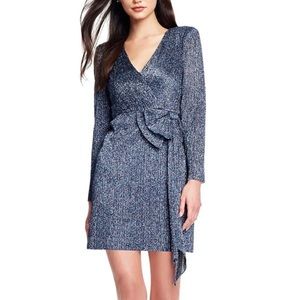 Aidan by Aidan Mattox Womens Metallic Padded Shoulder Wrap Sz12 NWT